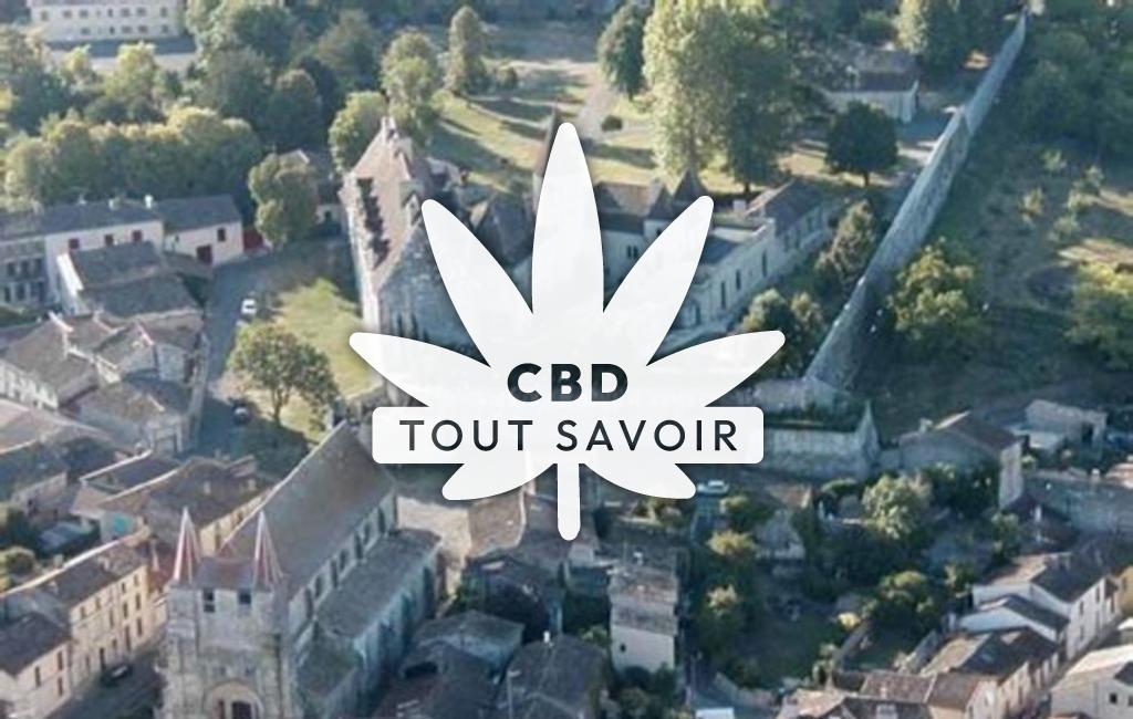 Village à Ferrensac avec feuille Cannabis CBD