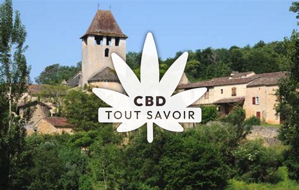 Village à Saint-Avit avec feuille Cannabis CBD