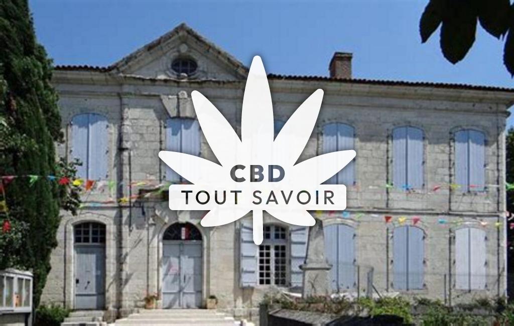 Village à Fregimont avec feuille Cannabis CBD