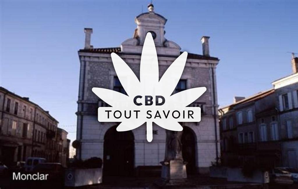 Village à Monclar avec feuille Cannabis CBD