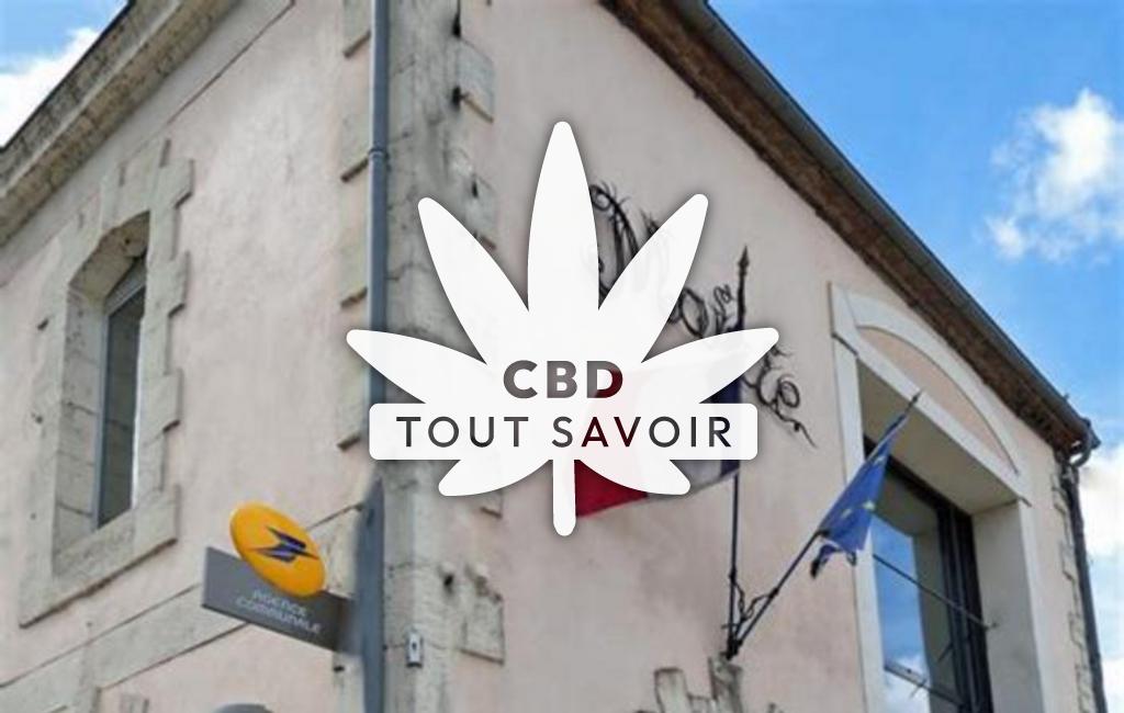 Village à Fauguerolles avec feuille Cannabis CBD