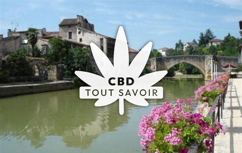 Village à Colayrac-Saint-Cirq avec feuille Cannabis CBD