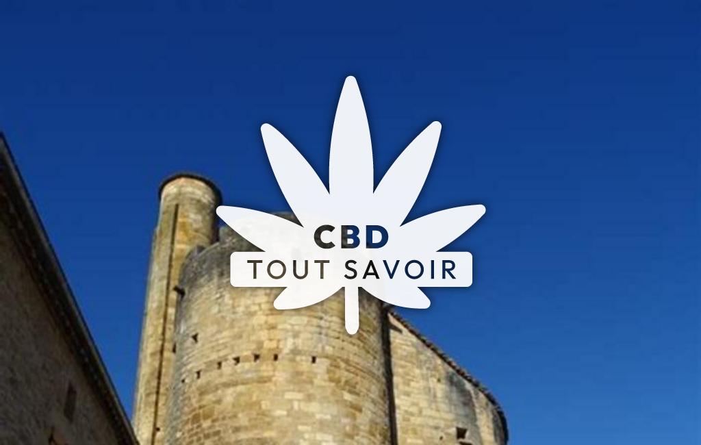 Village à Saint-Front-sur-Lemance avec feuille Cannabis CBD