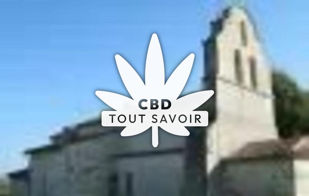 Village à Agnac avec feuille Cannabis CBD