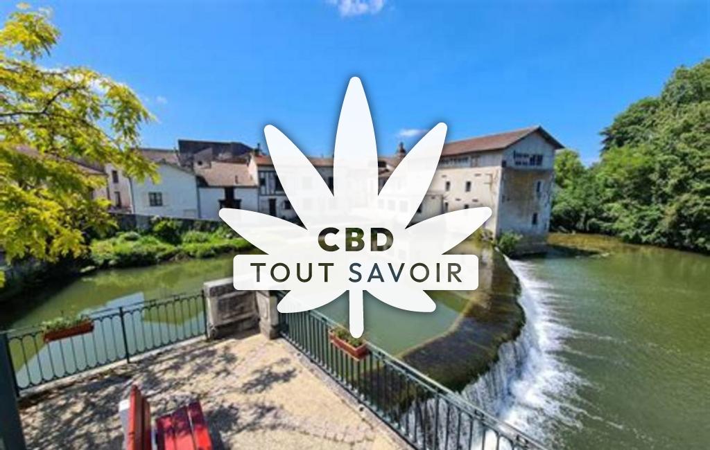Village à Allemans-du-Dropt avec feuille Cannabis CBD