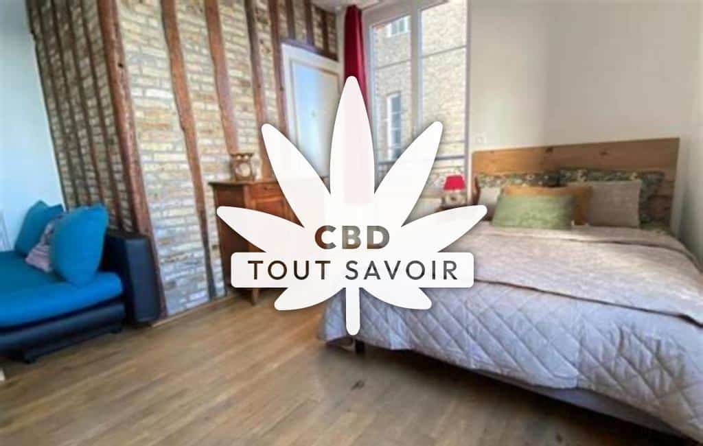 Village à Berigny avec feuille Cannabis CBD