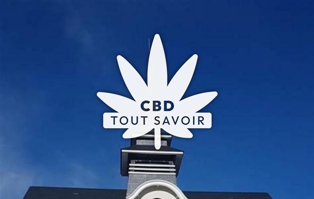 Village à Heutregiville avec feuille Cannabis CBD