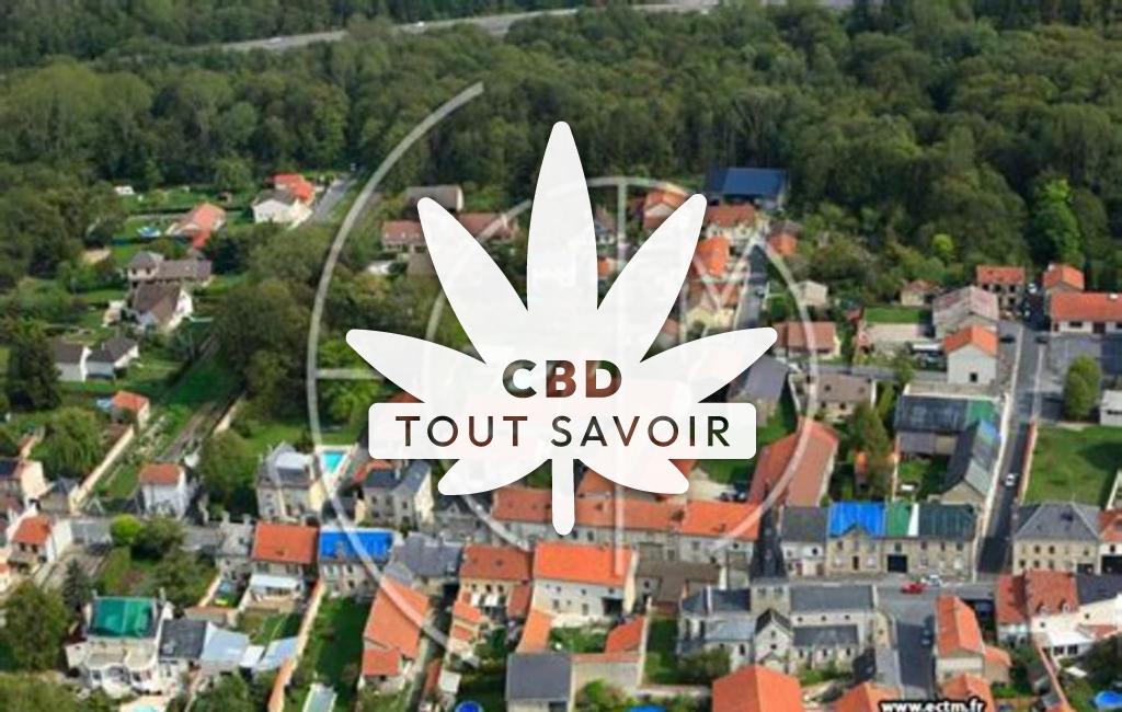 Village à Isles-sur-Suippe avec feuille Cannabis CBD