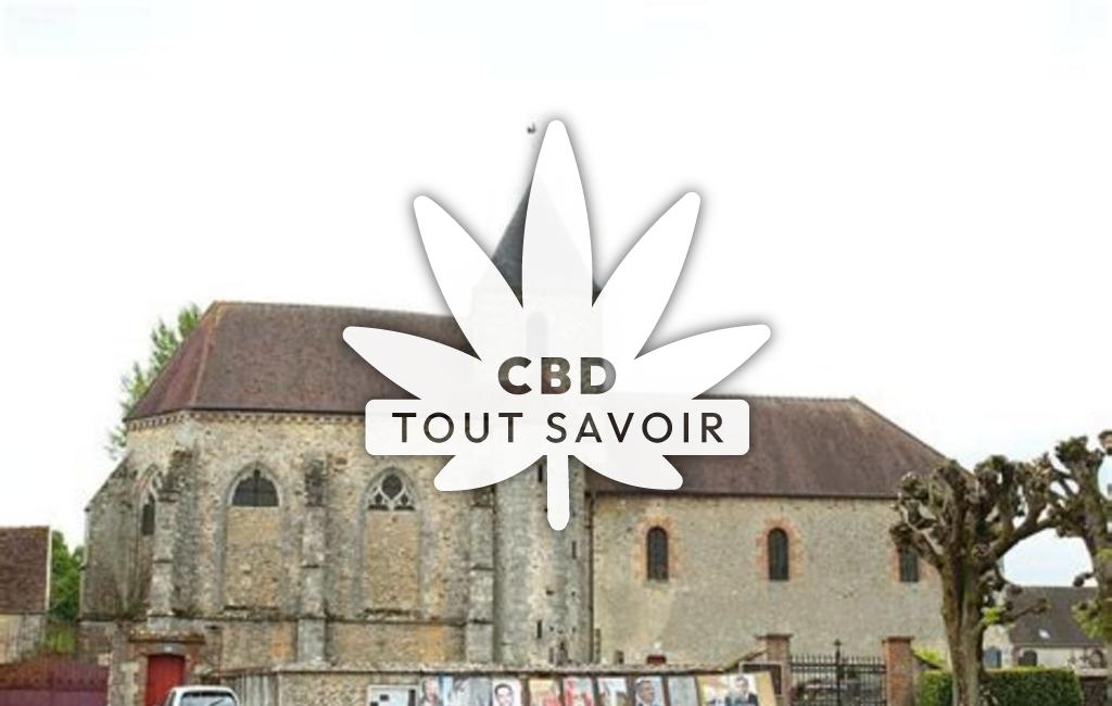 Village à Les-Essarts-les-Sezanne avec feuille Cannabis CBD
