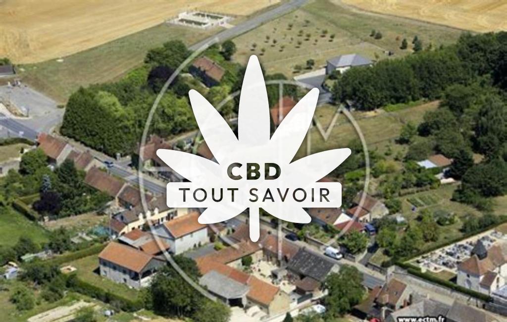 Village à Soizy-aux-Bois avec feuille Cannabis CBD