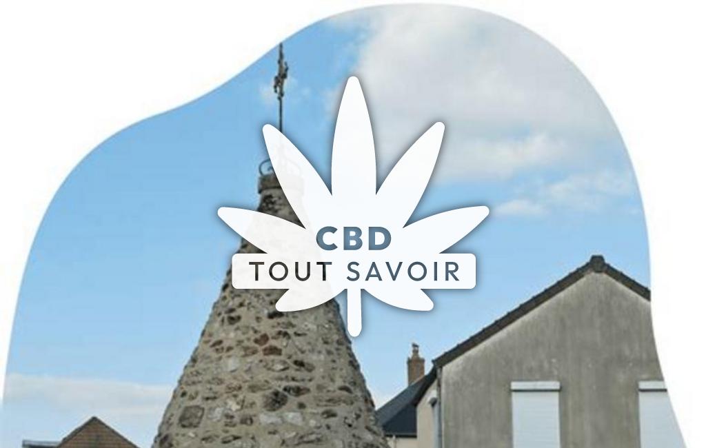 Village à Vindey avec feuille Cannabis CBD