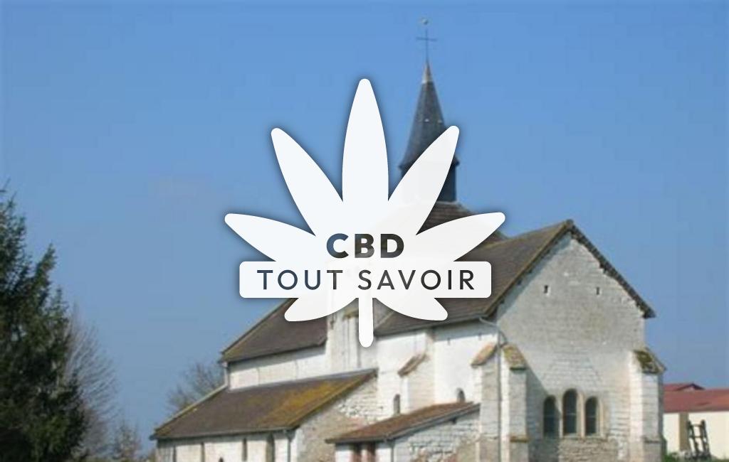 Village à Germinon avec feuille Cannabis CBD