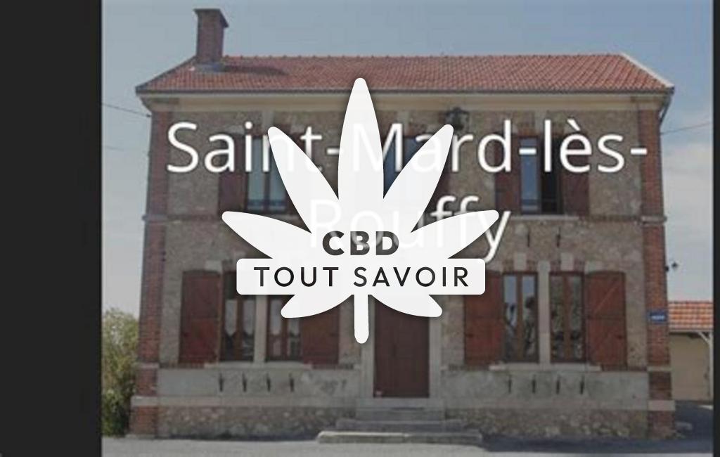 Village à Saint-Mard-les-Rouffy avec feuille Cannabis CBD