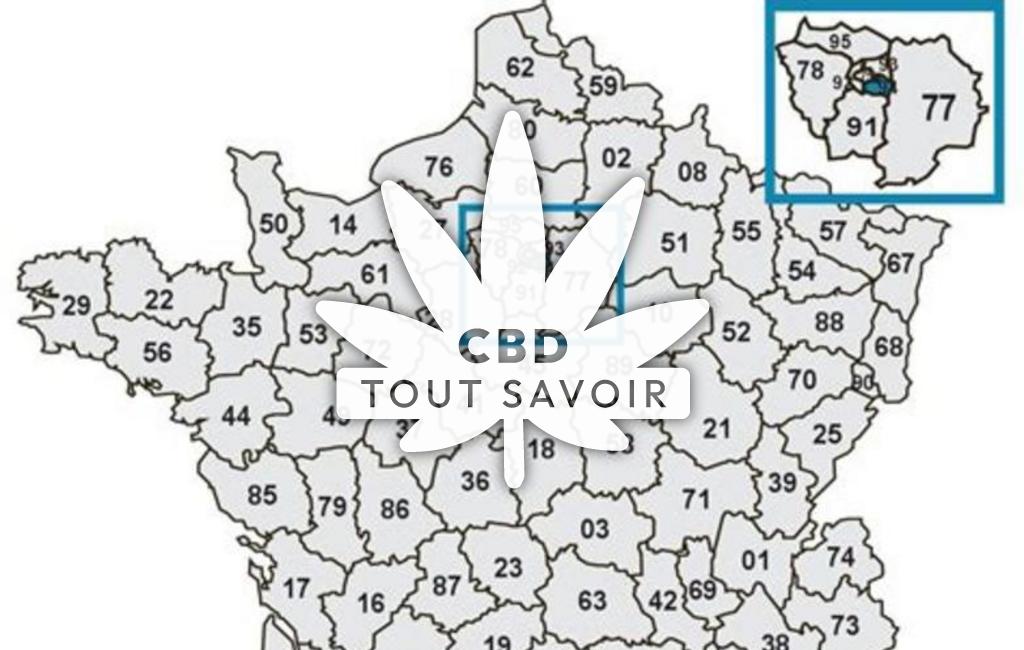 Village à Val-des-Marais avec feuille Cannabis CBD