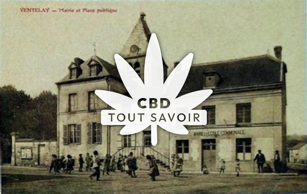 Village à Ventelay avec feuille Cannabis CBD