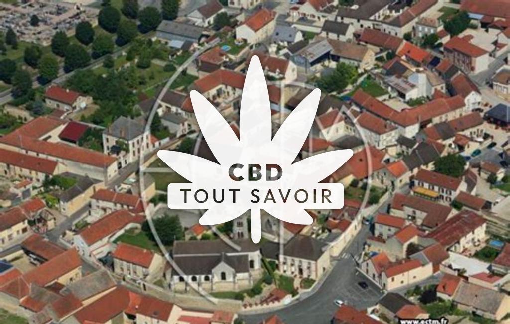 Village à Plivot avec feuille Cannabis CBD