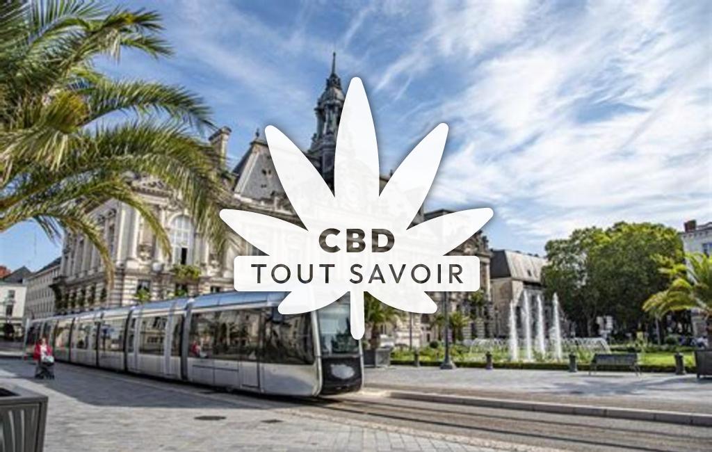 Village à Tours-sur-Marne avec feuille Cannabis CBD