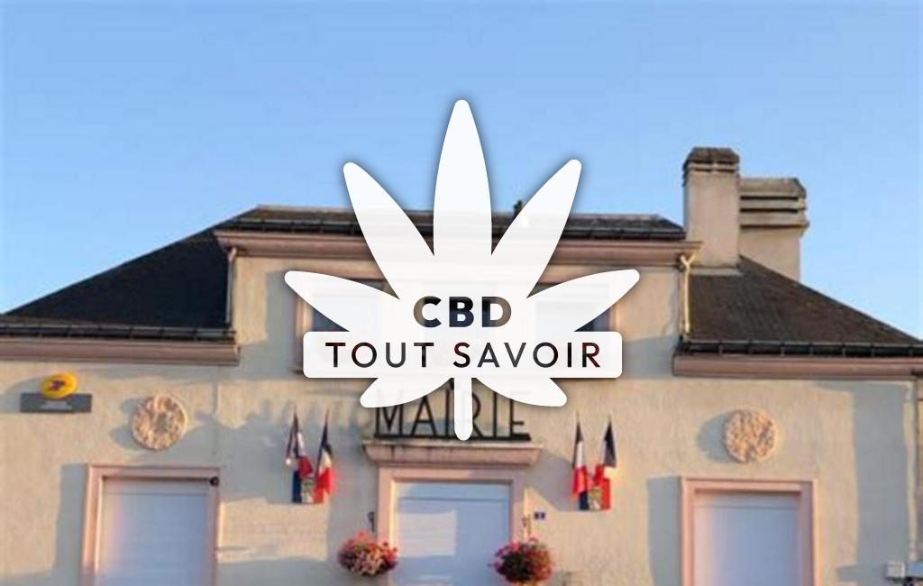 Village à Faverolles-Et-Coemy avec feuille Cannabis CBD