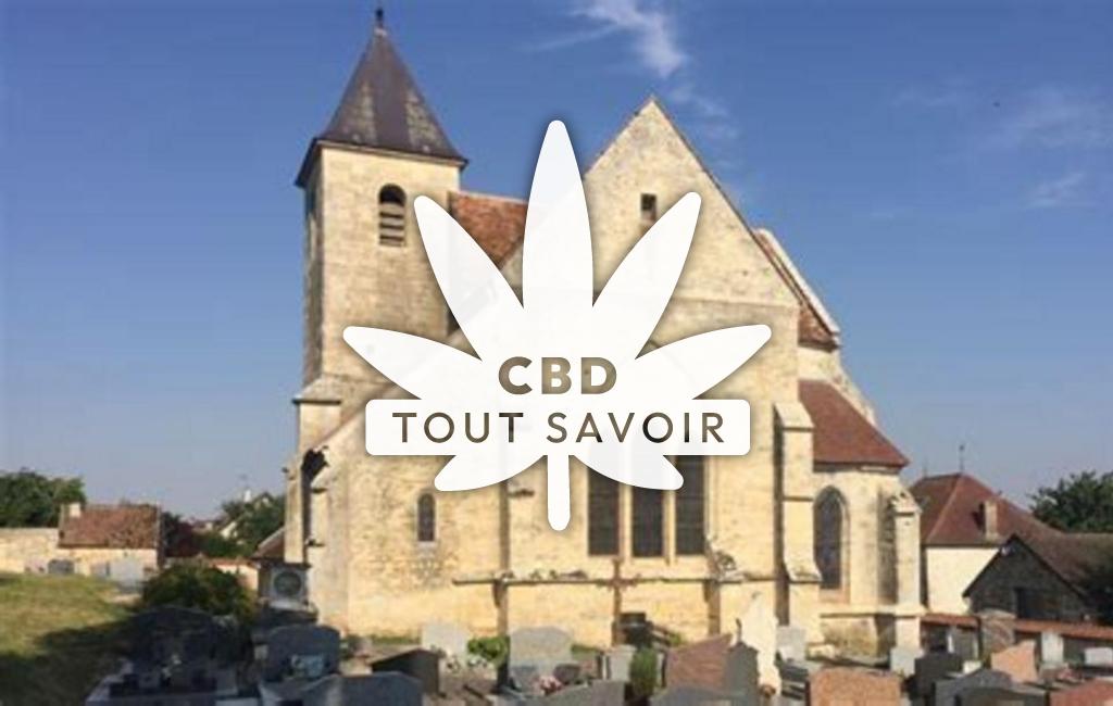 Village à Lagery avec feuille Cannabis CBD
