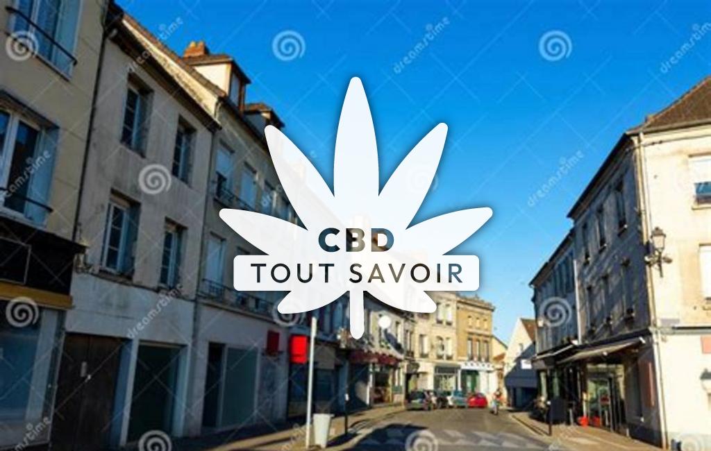 Village à Montmirail avec feuille Cannabis CBD
