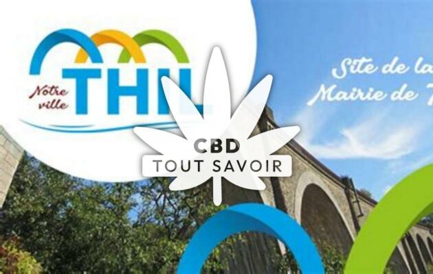 Village à Thil avec feuille Cannabis CBD
