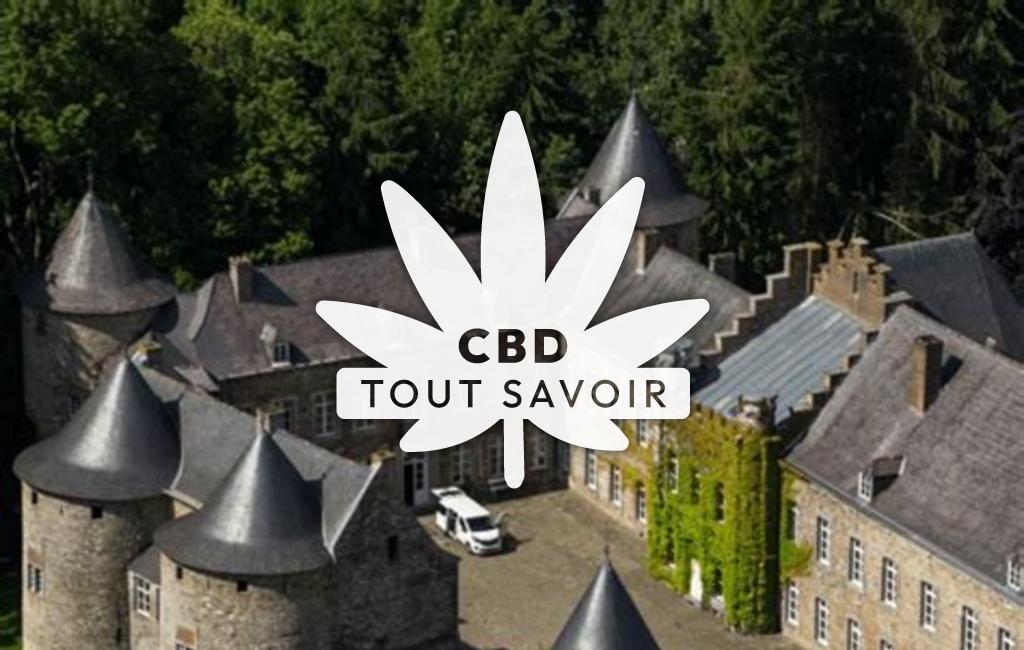 Village à Corroy avec feuille Cannabis CBD
