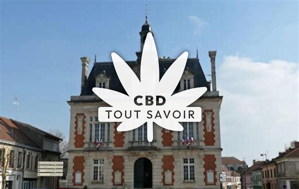 Village à Fere-Champenoise avec feuille Cannabis CBD