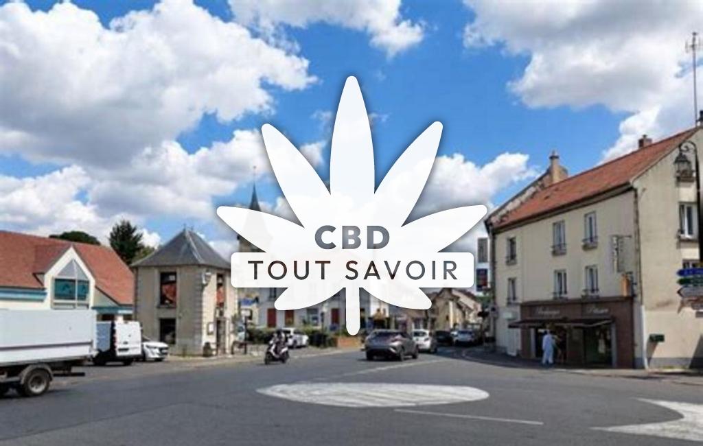 Village à Saint-Germain-la-Ville avec feuille Cannabis CBD