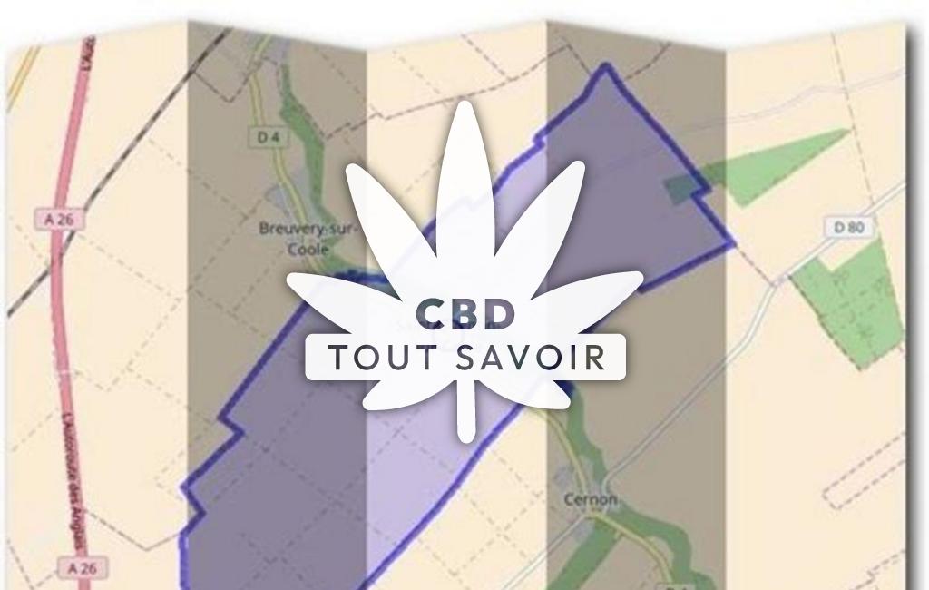 Village à Saint-Quentin-sur-Coole avec feuille Cannabis CBD
