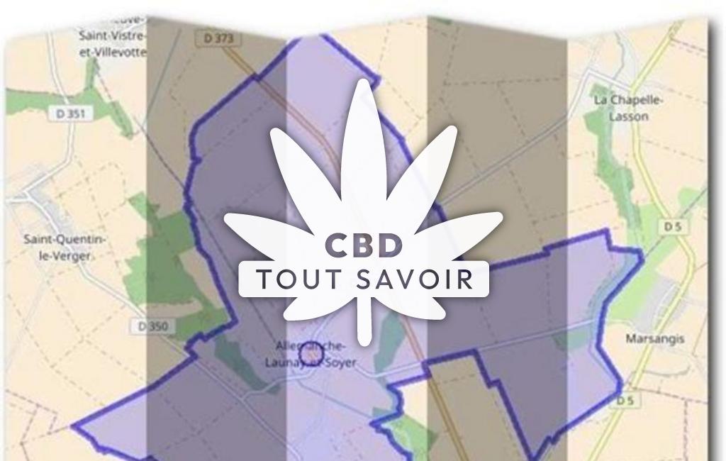 Village à Allemanche-Launay-Et-Soyer avec feuille Cannabis CBD