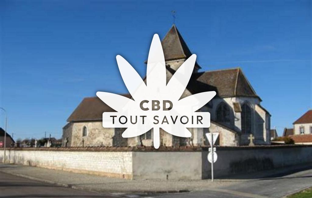 Village à Granges-sur-Aube avec feuille Cannabis CBD