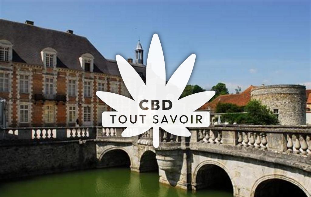 Village à Etoges avec feuille Cannabis CBD