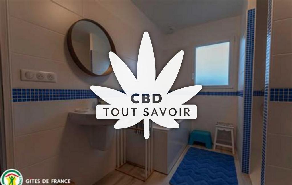 Village à Giffaumont-Champaubert avec feuille Cannabis CBD