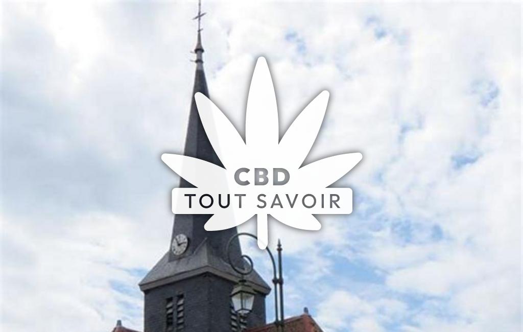 Village à Landricourt avec feuille Cannabis CBD