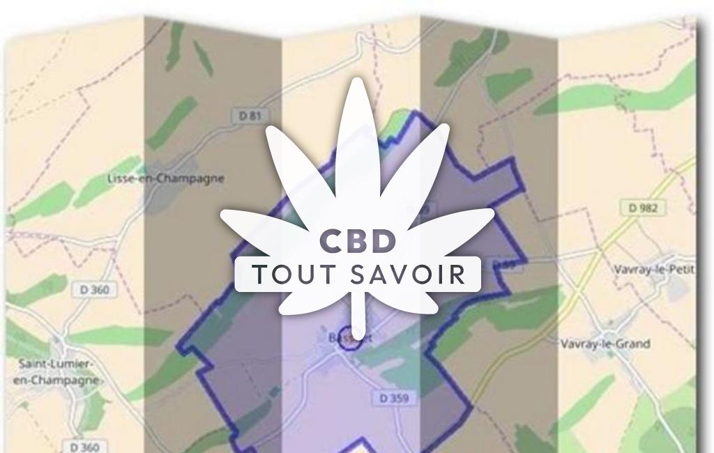 Village à Bassuet avec feuille Cannabis CBD
