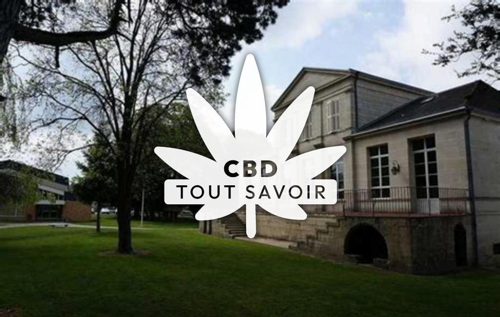 Village à Couvrot avec feuille Cannabis CBD