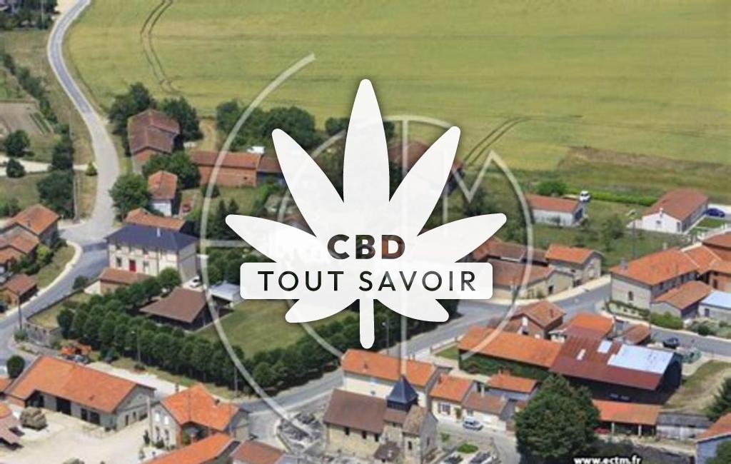 Village à Dompremy avec feuille Cannabis CBD