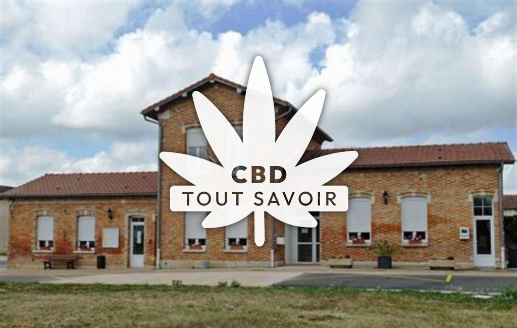 Village à Matignicourt-Goncourt avec feuille Cannabis CBD
