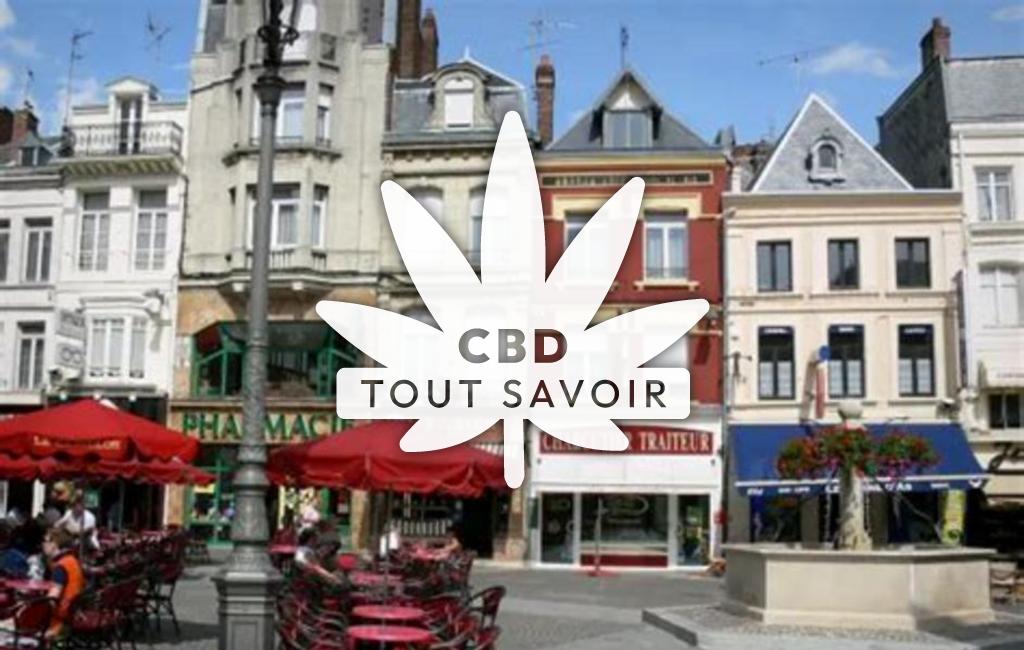 Village à Saint-Quentin-les-Marais avec feuille Cannabis CBD
