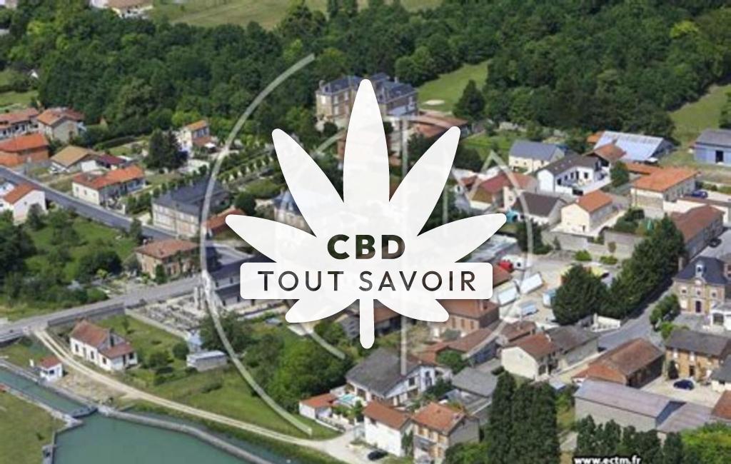Village à Soulanges avec feuille Cannabis CBD