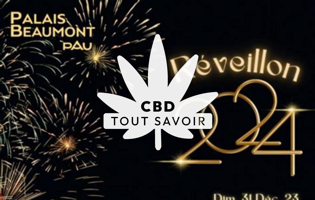 Village à Reveillon avec feuille Cannabis CBD