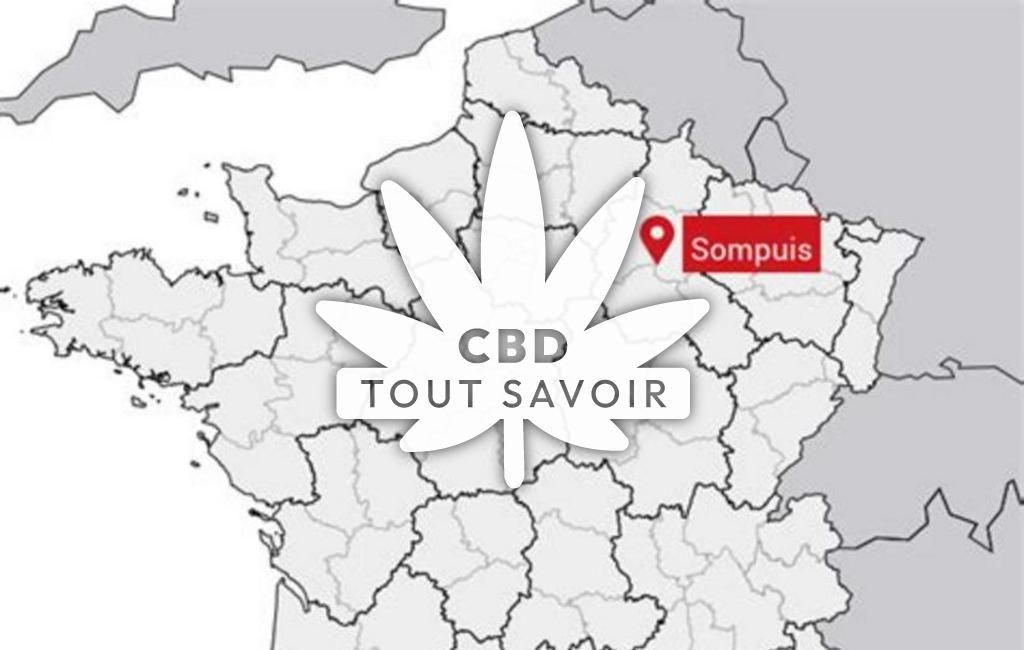 Village à Sompuis avec feuille Cannabis CBD
