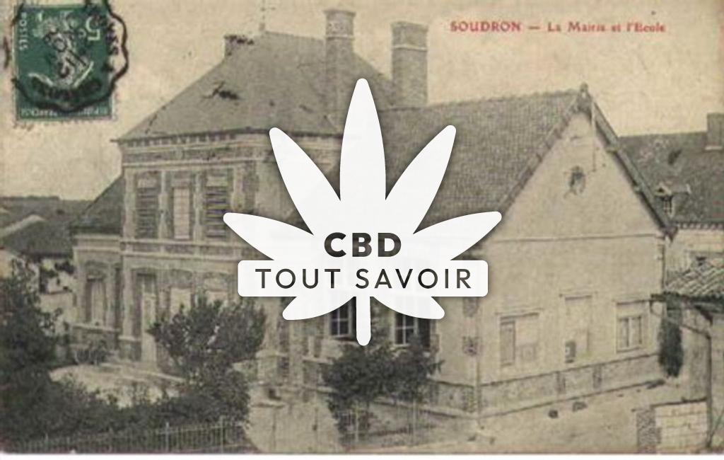Village à Soudron avec feuille Cannabis CBD