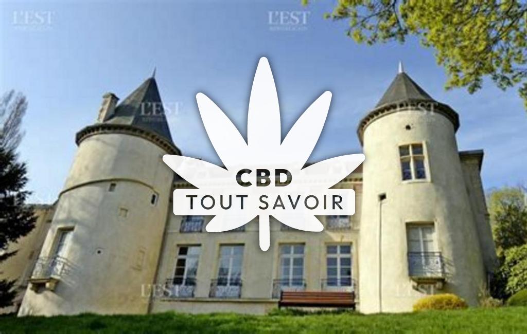 Village à Remicourt avec feuille Cannabis CBD
