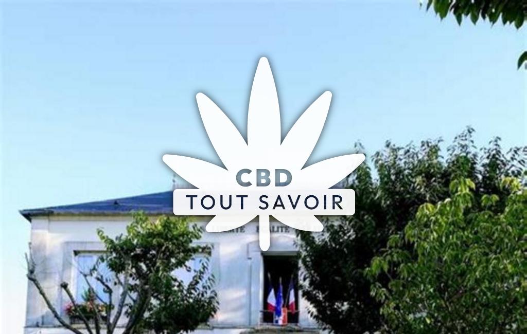 Village à Saint-Mard-sur-le-Mont avec feuille Cannabis CBD