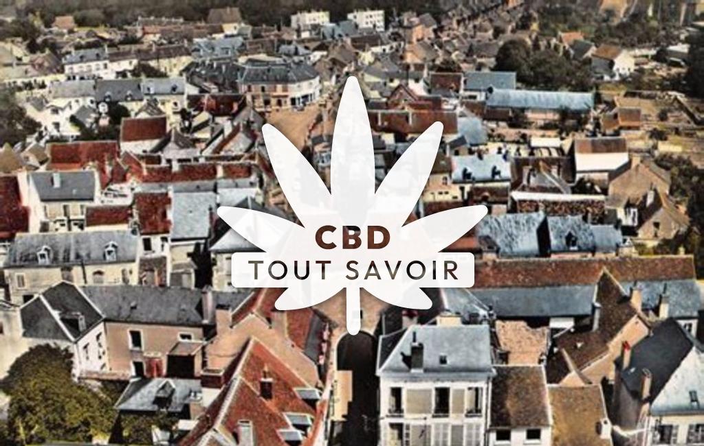Village à Somme-Yevre avec feuille Cannabis CBD