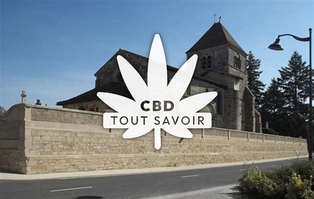 Village à Scrupt avec feuille Cannabis CBD