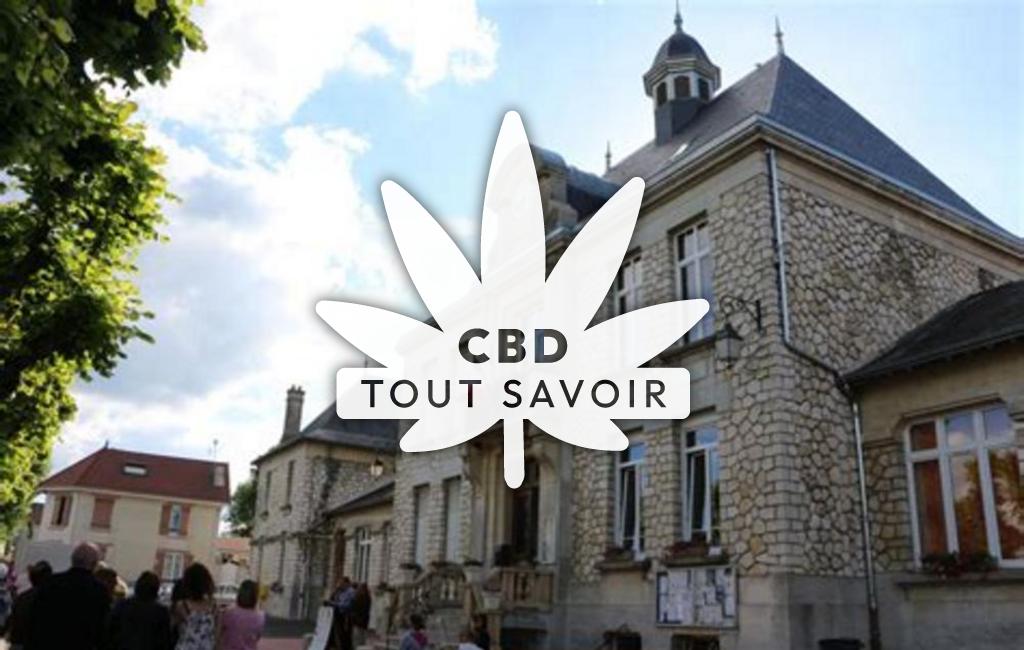 Village à Beaumont-sur-Vesle avec feuille Cannabis CBD