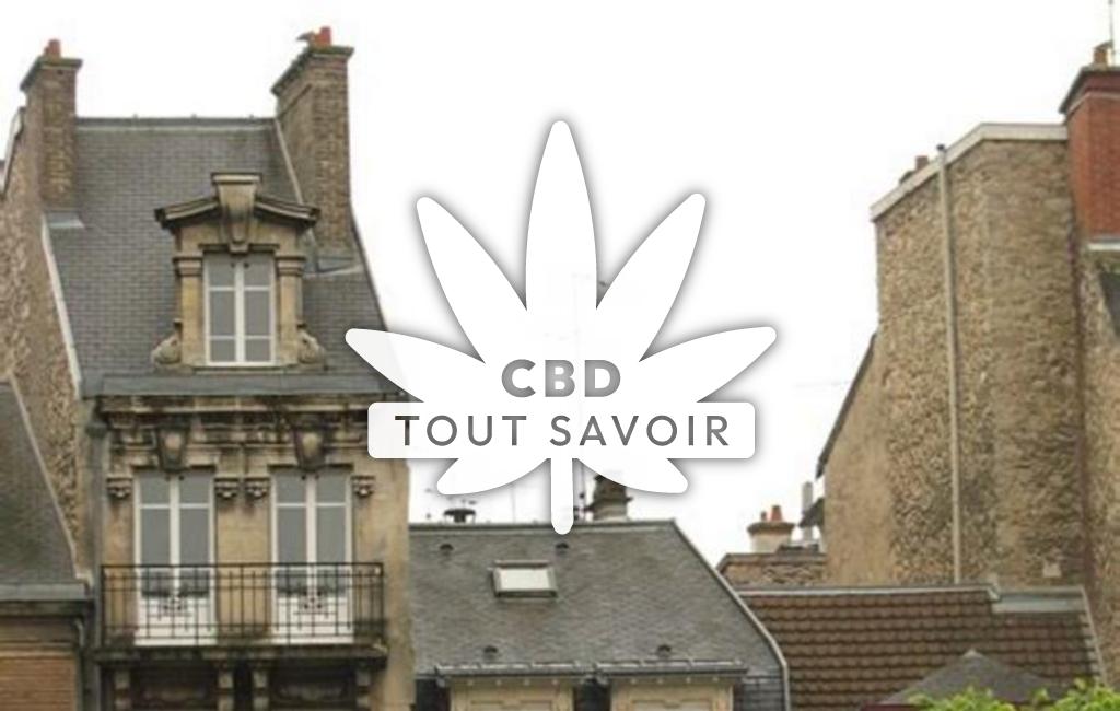 Village à Vrigny avec feuille Cannabis CBD