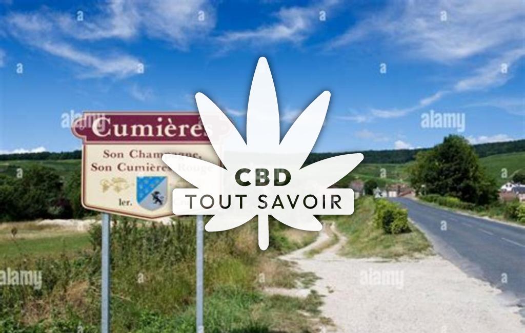 Village à Cumieres avec feuille Cannabis CBD